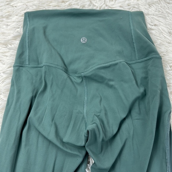 Lululemon Nulu and Mesh Mid-Rise Yoga Crop 23" Tidewater Teal - Picture 5 of 6